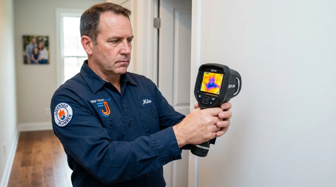 Thermal imaging leak detection by Johns Plumbing LLC in Leakey